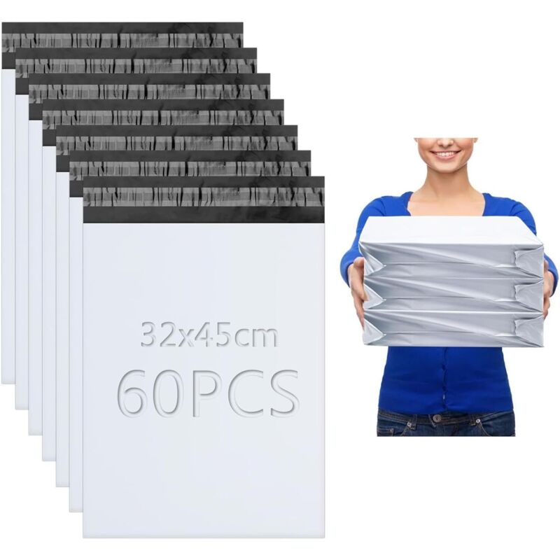 60 Stück Vinted Versandbeutel 32x45 cm Vinted Paketverpackung Plastikumschlag Versandbeutel für Textilien und Schuhkartons
