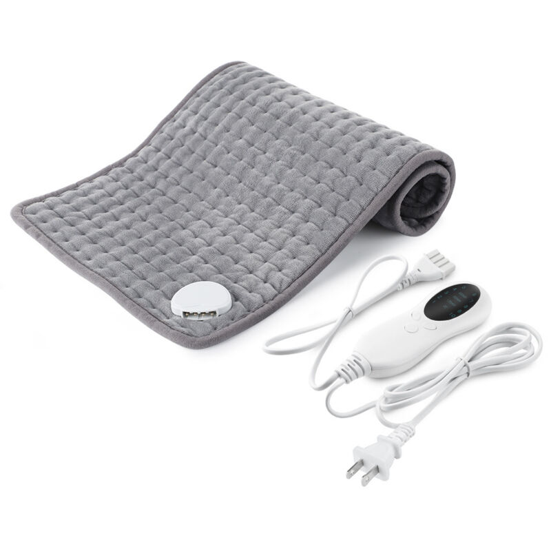 60 x 30 cm großes elektrisches Heizkissen, Heizdecke mit 10 Temperatureinstellungen, Rückenheizgürtel für die Lendenwirbelsäule, schmerzendes