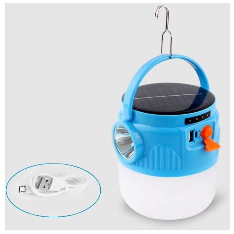 6000 mAh Solar-LED-Campinglicht, per usb wiederaufladbare Laterne, tragbare wasserdichte Campinglampe, 3 Beleuchtungsmodi für Zelte, für Camping und