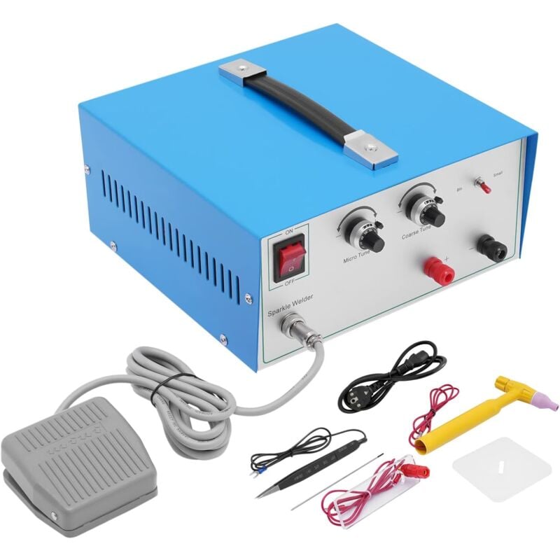 600W 80A Laserschweißgerät, Handheld Pulse Punktschweißgerät Pulse Spot Welder Akku Schweißgerät, Punktschweiß Schneider Kit Gold Silber Schmuck Spot