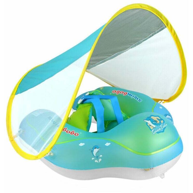 6–36 Monate – L – Aufblasbarer Baby-Schwimmring mit Sonnenschirm, Baby-Schwimmring, Baby-Poolsitz für Babys und Kinder