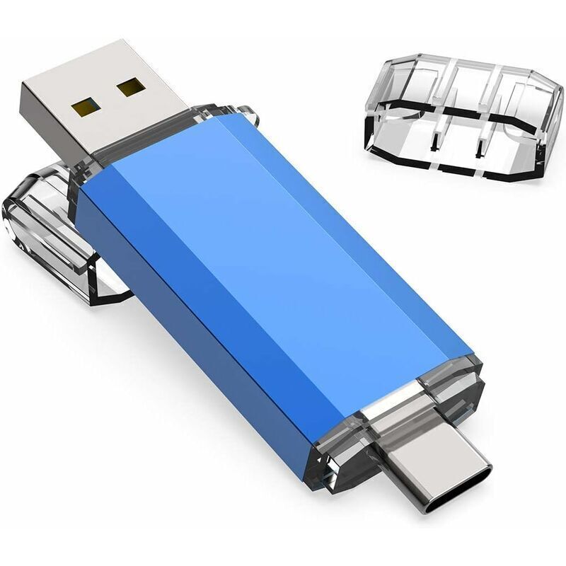 64 GB USB-Typ-C-Stick, USB 3.0, 2-in-1-Speicherstick, OTG-Stick, Hochgeschwindigkeit, wasserdicht, Dual-Anschluss, für Samsung S8/S9 und Huawei