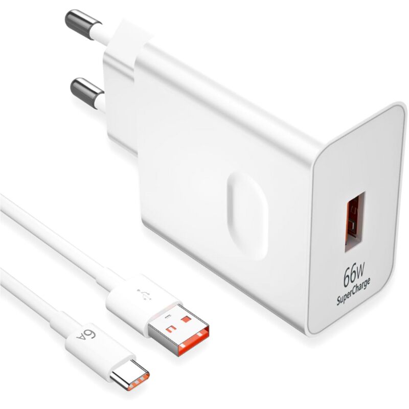66-W-Supercharge-Schnellladegerät für Honor: kompatibel mit Honor-Modellen 200 Lite, 90 Lite, Magic6 Lite, Magic6, 6Pro, etc mit 6-A-USB-C-Kabel (1 m)