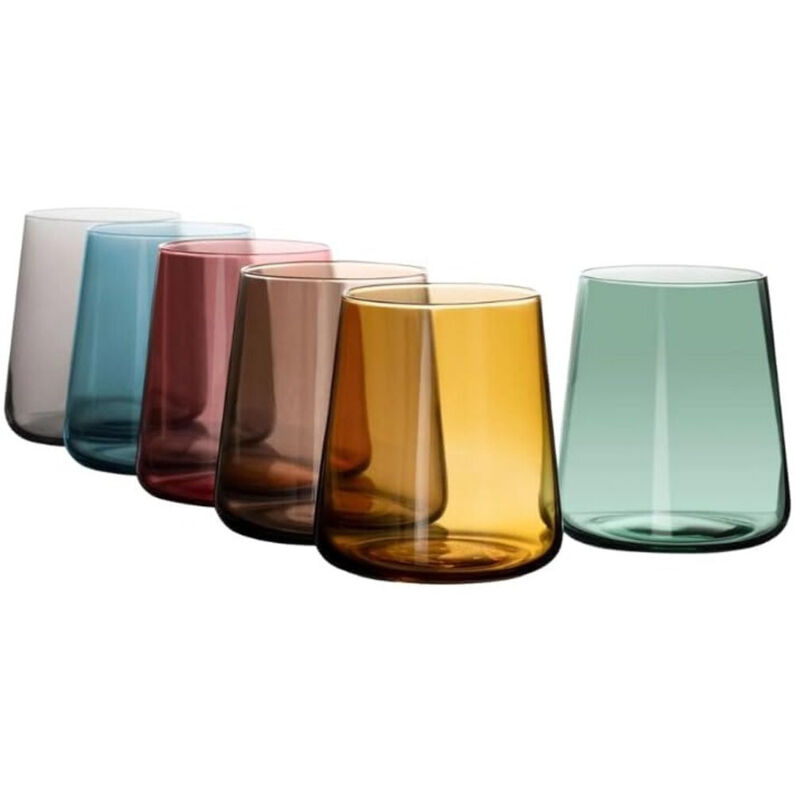 Trade Shop - SET 6 BICCHIERATIONEN LÄNDERN NACH 380ML IN VETER FÜR WASSER UND WASSER BICKEN -