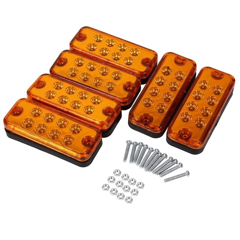 Zoternen - 6Pcs 8 led Seite Marker Lichter für Lkw Anhänger Lkw Gelb