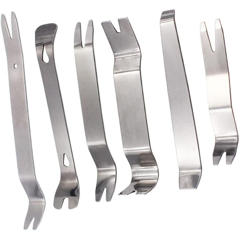 6pcs Stainless Steel Car Removal Tool for Car Interior Door Audio Radio Panel Dashboard Strong Removal Kit, Heavy Duty