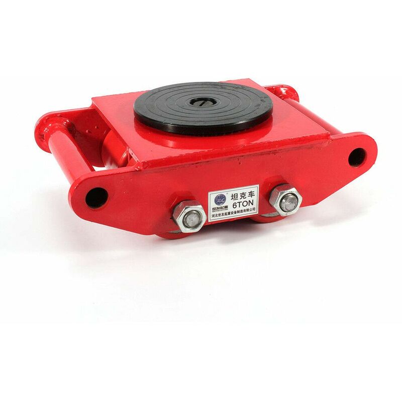 Senderpick - 6Ton Transportfahrwerk Machinery Mover Schwerlastrollen Roller Panzerrolle Rot