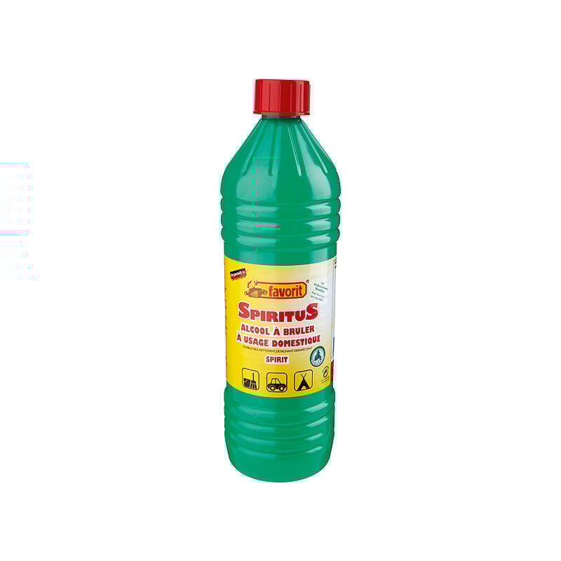 Favorit - Spiritus, Inhalt 1 Liter, kindersichere Flasche, aus reinem Bio-Alkohol