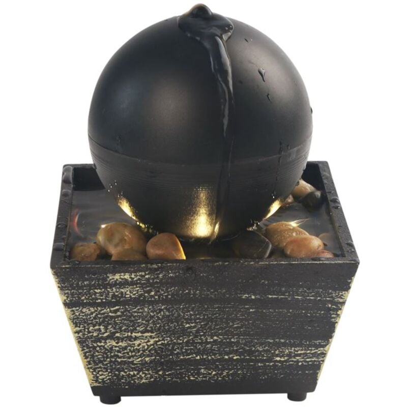 Buri - 6x led Zimmerbrunnen Kugel Innendekoration Tisch Beleuchtung Licht Wasser Wohnen