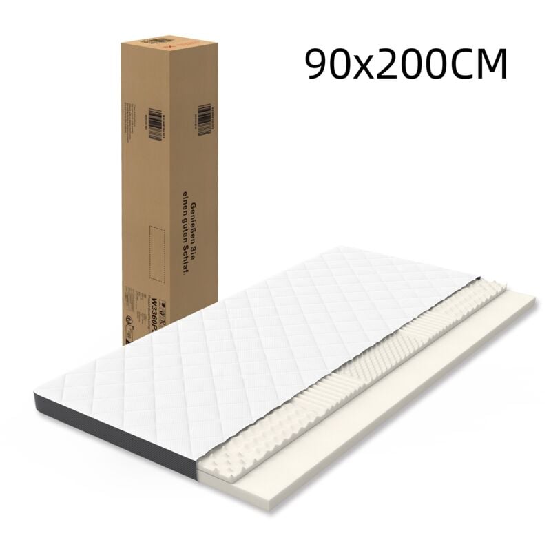 Matratze 90x200cm 7cm dick minimalistische dünne Matratze mit abnehmbarem Bezug hochglänzender Gelschaum multifunktionale Matratze