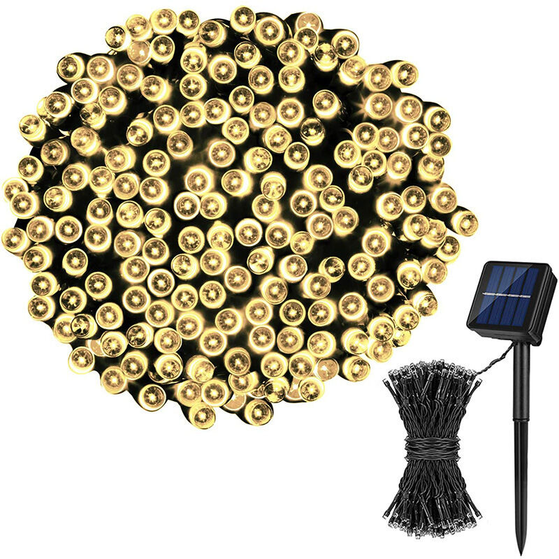 7 Meter 50 Lichter 8 Funktionen Solar-Lichterkette für den Außenbereich LED wasserdichte Stern-Lichterkette 8 Funktionen Weihnachtsdekoration Licht