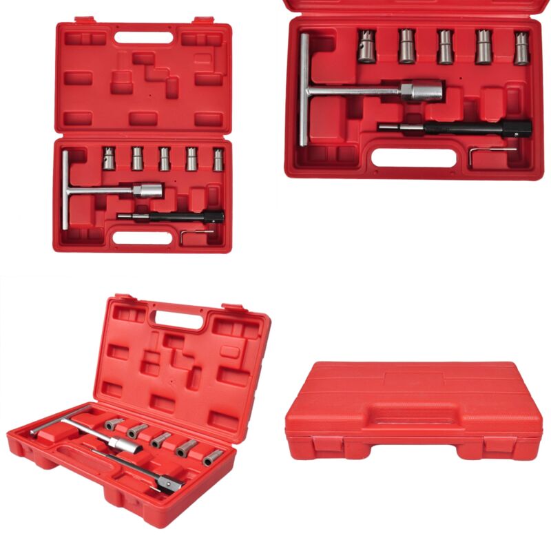 7-tlg. reinigungsset für diesel-injektoren - Diesel-Injektor Reparatur - Diesel-Injektor Reinigen - Werkstatt Tools - Autoreparatur - Motorteile