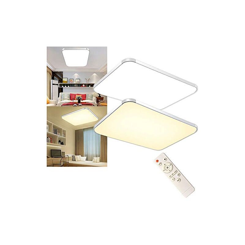 72W LED panel dimmbar moderne deckenlampe - Deckenleuchte mit Fernbedienung - Schlafzimmer Wohnzimmer Küche deckenlampen (72W Dimmbar) NAIZY