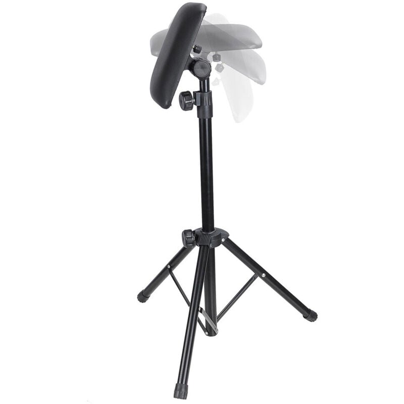 73-137cm Tattoo Arm-Bein-Stativ Transportable Beinauflage Armlehne Beinstütze Faltbar Höhenverstellbar Schwarz