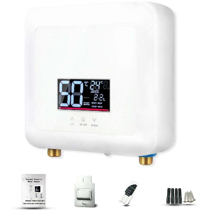 7500 W Durchlauferhitzer, Mini-elektrischer Durchlauferhitzer, Wandmontage, LED-Anzeige, unterstützt Thermostatmodus/Leistungsanpassung, für Zuhause,