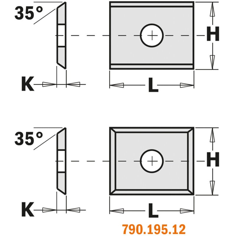 790.105.03 MESSER REV. STD (4/35°) 10.5 x 10.5 x 1.5 mm F4 HWM-KCR08