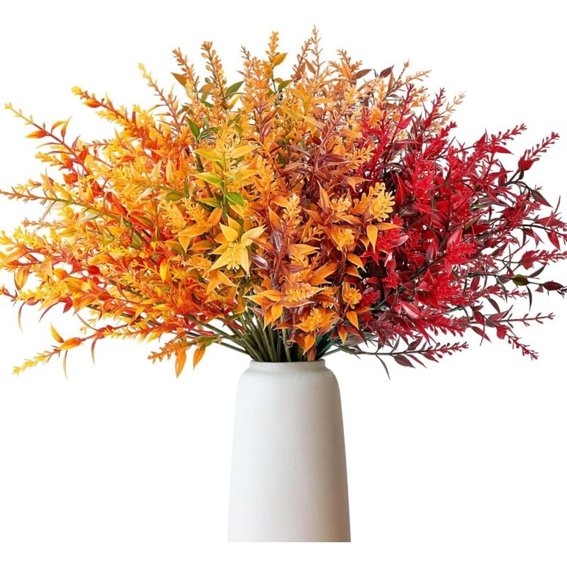 Keyoung - 8 Bündel Künstliche Herbstblumen Künstlich Herbststrauß Kunstblumen Herbst Deko, Künstliche Blumen Herbst Balkonpflanzen Herbstzweige
