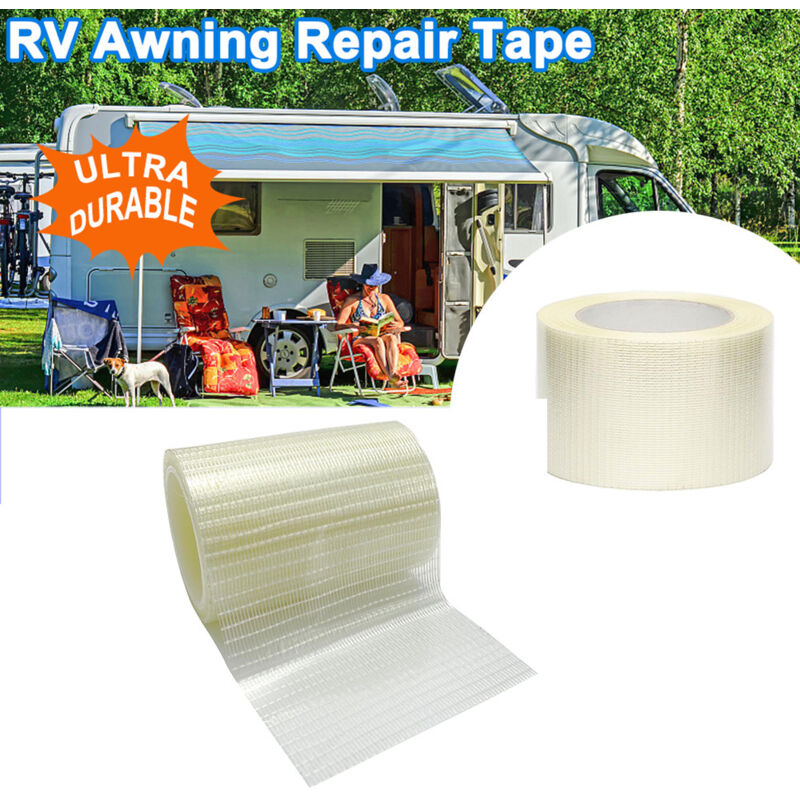 8 cm x 10 m Reparaturband für Wohnmobil-Markisen, Reparaturband für Segeltücher, Reparaturband für Zelte für Planen, Reparaturband für Segeltücher,