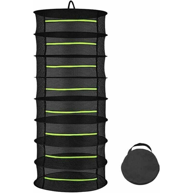 8-lagiger Kräutertrockner, 60 cm hängendes Trocknungsnetz, faltbares Trocknungsnetz für Hydrokulturpflanzen, Fische, Unkraut, von DEBUNS