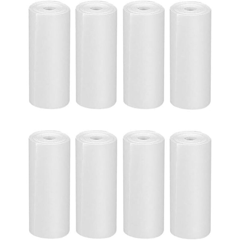 8 Rollen Thermopapier – Tintenloses Nachfüllpapier für Kinderkamera & Sofortbildkameras, Weißes Thermodrucker Papier