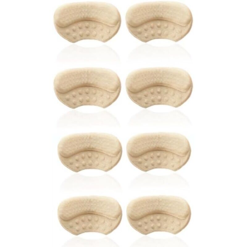 8 Stück Fersenkissen, Fersenschutz für Schuhe zur Schmerzlinderung und zum Schutz der Füße, geeignet für zu große Schuhe mit hohen Absätzen,