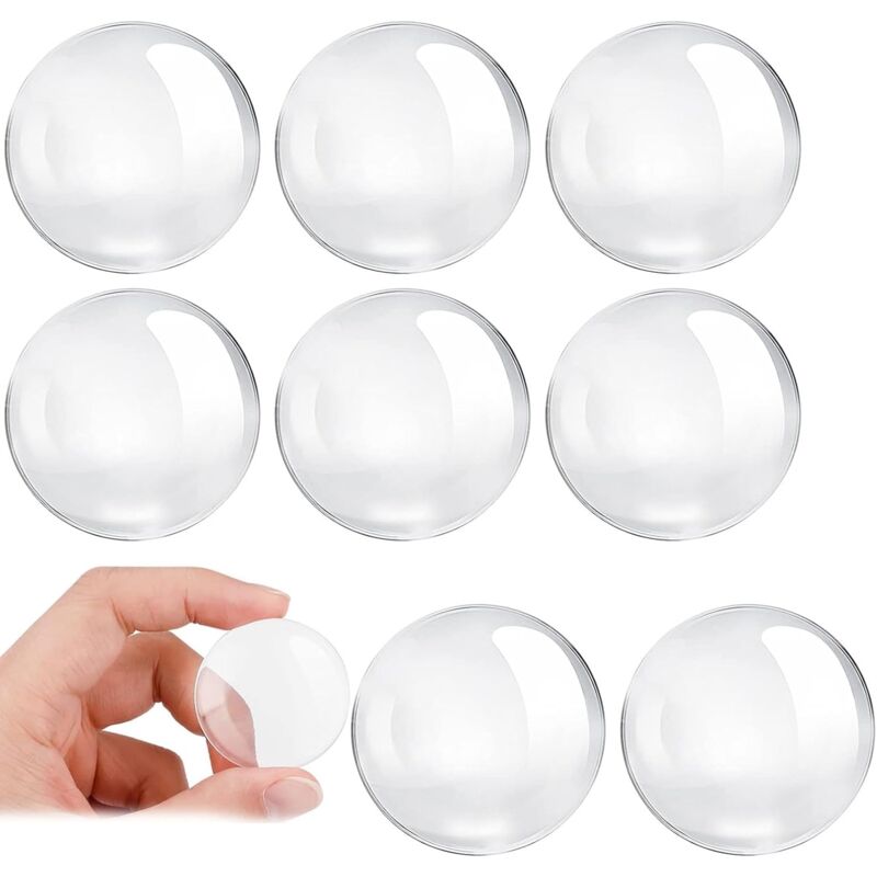 Bluedeer - 8 Stück Selbstklebende Gummipuffer, Als Türstopper, Wandschutz, Transparente Türklinkenpuffer, Und Gummifuesse Fuer Tueren Wande Moebel,