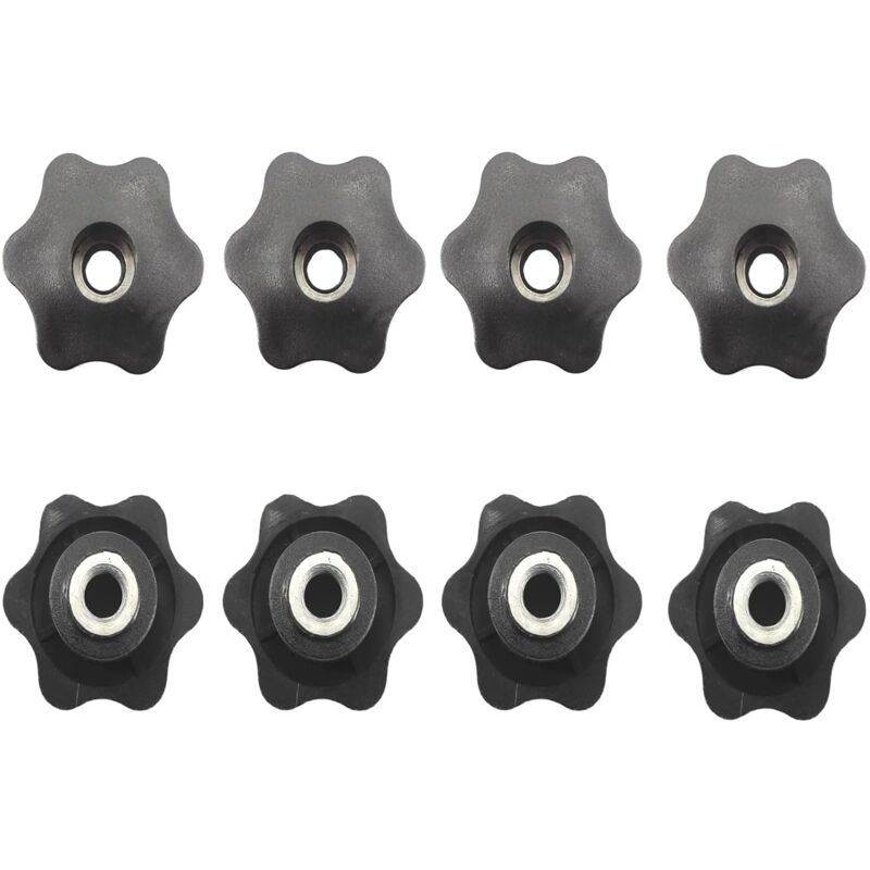 Bluedeer - 8 Stück Sterngriffmutter M8, Sterngriffmutter Innengewinde Verzinktes Eisen für Maschinen und Anlagen, Möbel, Werkzeugmaschinen,