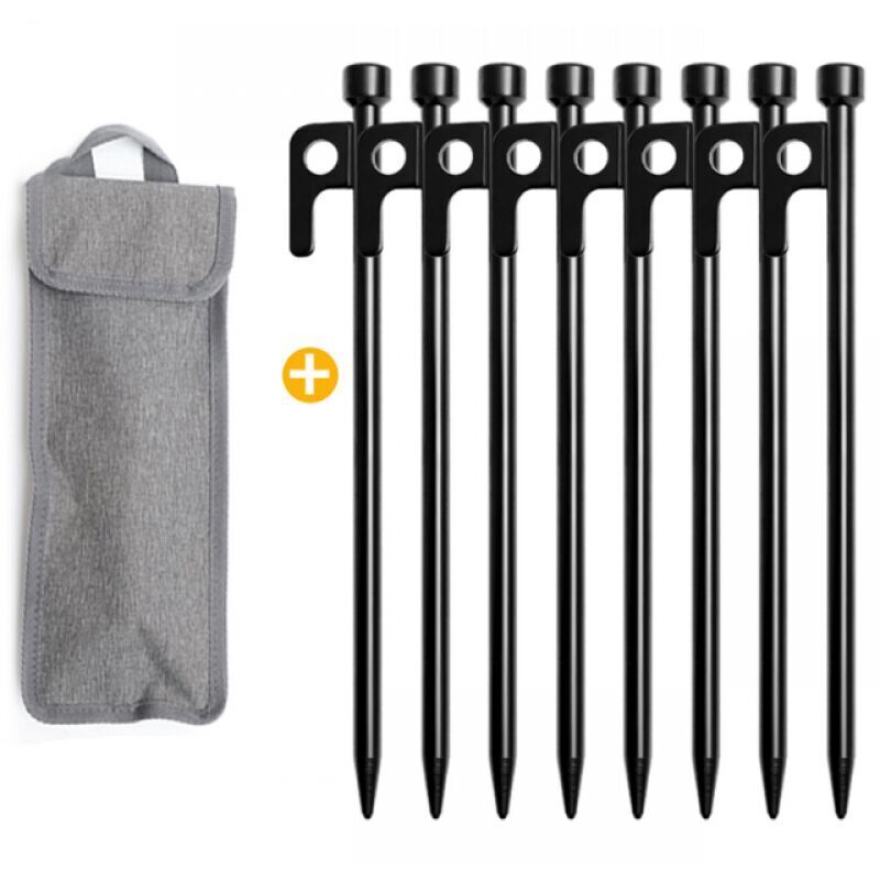 ZVD - 8 Stück Zeltheringe, 30 cm Zeltheringe, Campingheringe mit Haken und Heringen, Zeltheringe, Zeltpfähle, geeignet für Camping und Outdoor