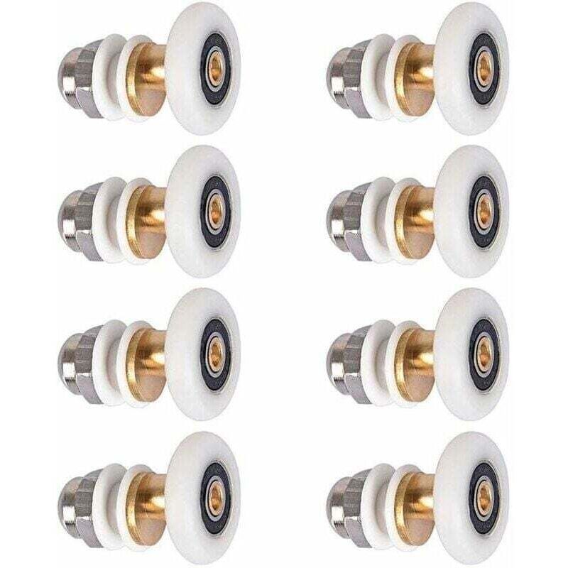 8 stücke 25mm Dusche Tür Roller Räder Schiebe Dusche Tür Rollen Ersatz Räder