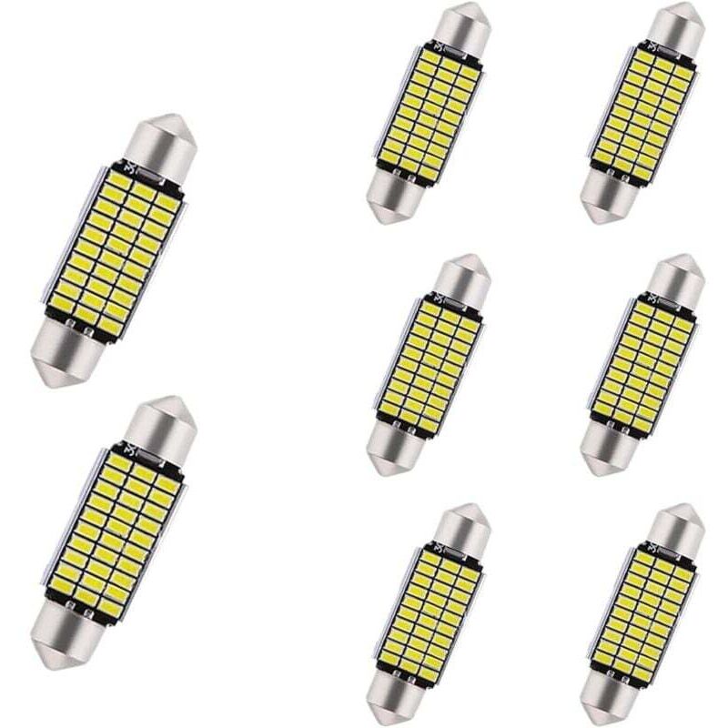 8-teilige Auto-LED-Lampen, Canbus fehlerfrei, 39 mm, 12 V, 6500 K, 600 lm, 33MSD-3014-Chipsätze, LED-Lampen, CW5-Innenraum-Kartenbeleuchtung,