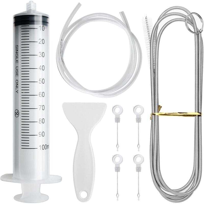 XVX - 8-teiliges Kühlschrank-Abflussloch, Kühlschrank-Reinigungswerkzeug-Set, Kühlschrank-Abflussloch, Sanitär-Spiralbürste für die Reinigung von