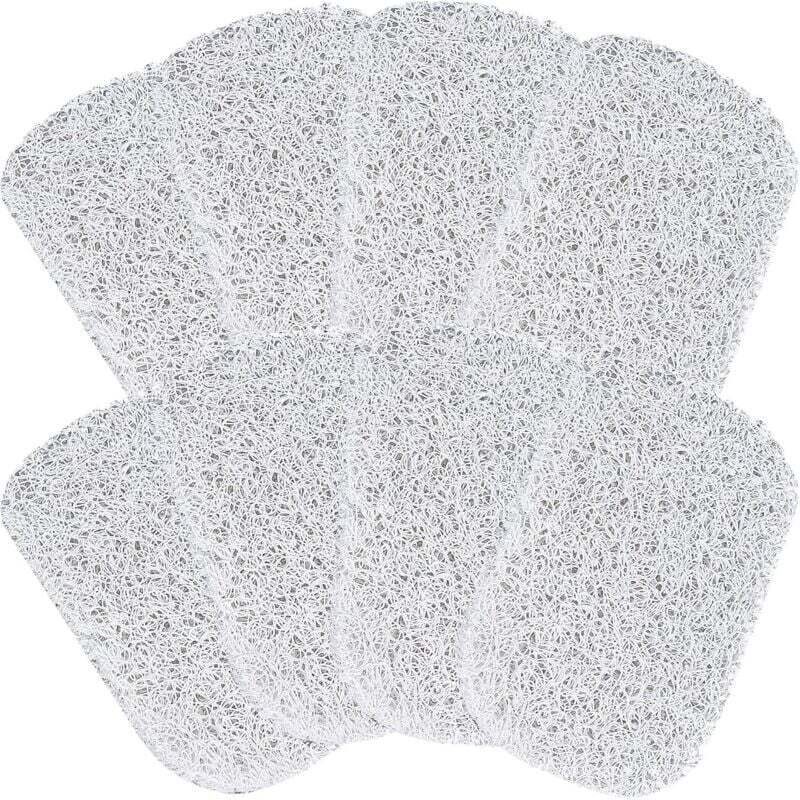 8-teiliges Set weißer Seifenablagen, Seifenhalter für Dusche, selbstentleerende Seifenschale, Seifenheber für Dusche, Küche und Badezimmer