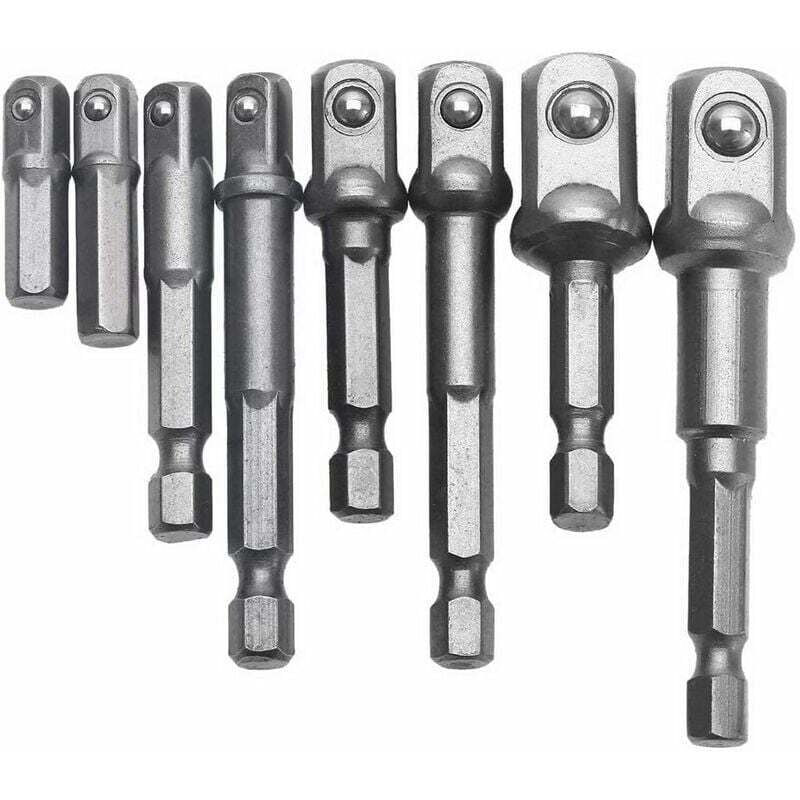 8-teiliges Sortiment mit magnetischen Bithaltern, 1/4 Zoll, 3/8 Zoll, 1/2 Zoll, Verlängerungsschraubendreher-Adapter, Sechskant-/Vierkant-Sechskant