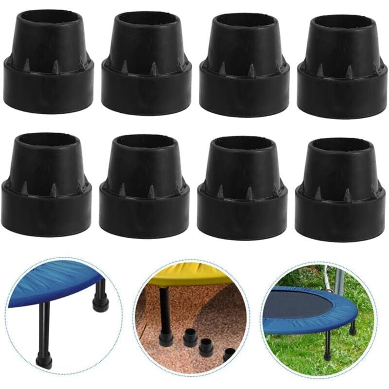 8-teiliges Trampolin-Fußpolster-Set, Zubehör, Gummi-Endkappen für Trampolinstangen, Trampolin-Gummihülsen, Trampolin-Reparatur, Trampolinfüße