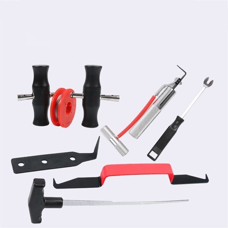 8-teiliges Werkzeugset zum Entfernen der Windschutzscheibe, Werkzeugset zum Entfernen der Windschutzscheibe, Kit zum Entfernen der Windschutzscheibe