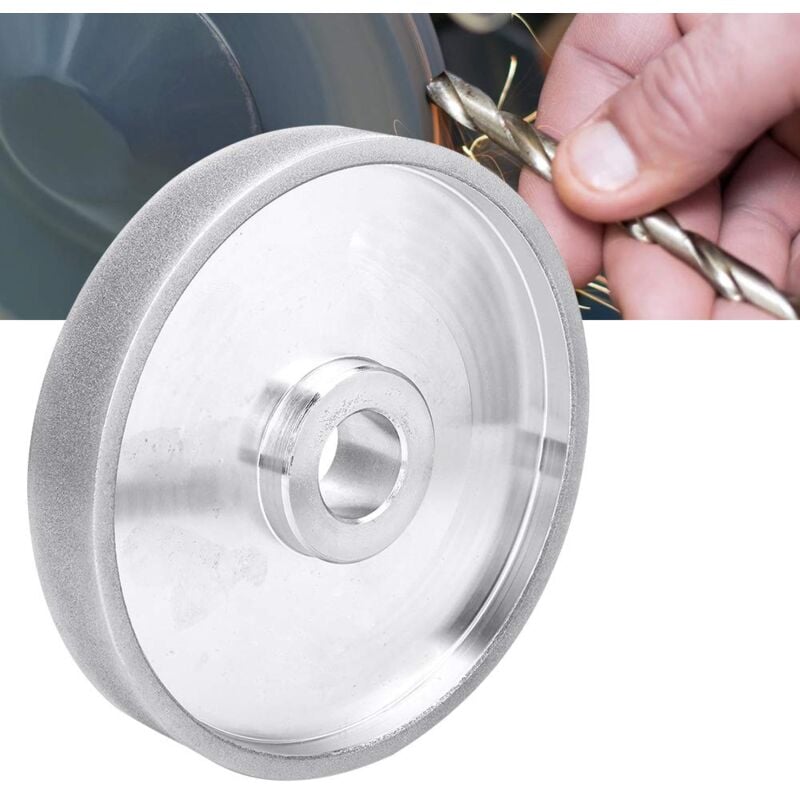 8-Zoll-CBN-Schleifscheibe, Galvanisierte Diamantschleifscheibe mit Hoher Hrte und Verschleifestigkeit, Krnung 180, 1 Zoll Breit, 5/8-Zoll-Spindel für