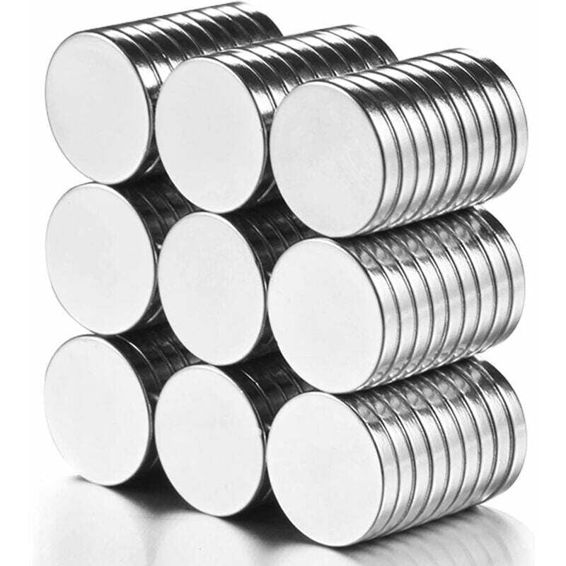 80 Kühlschrankmagnete, superstarke runde und flache Permanentmagnete N52, 12 mm x 2 mm dick