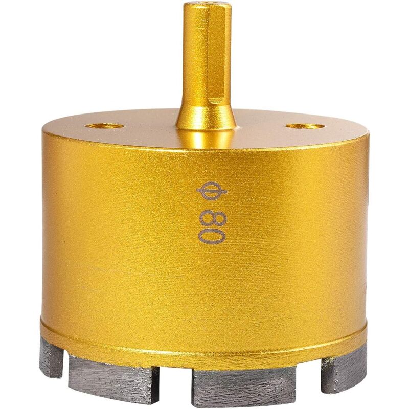 80 mm Diamant-Kernbohrer, Hohllochsägenbohrer für Keramik, Marmor, Schiefer, Porzellan, für Keramik, Porzellan, Fliesen, Marmor, Granit (80 mm