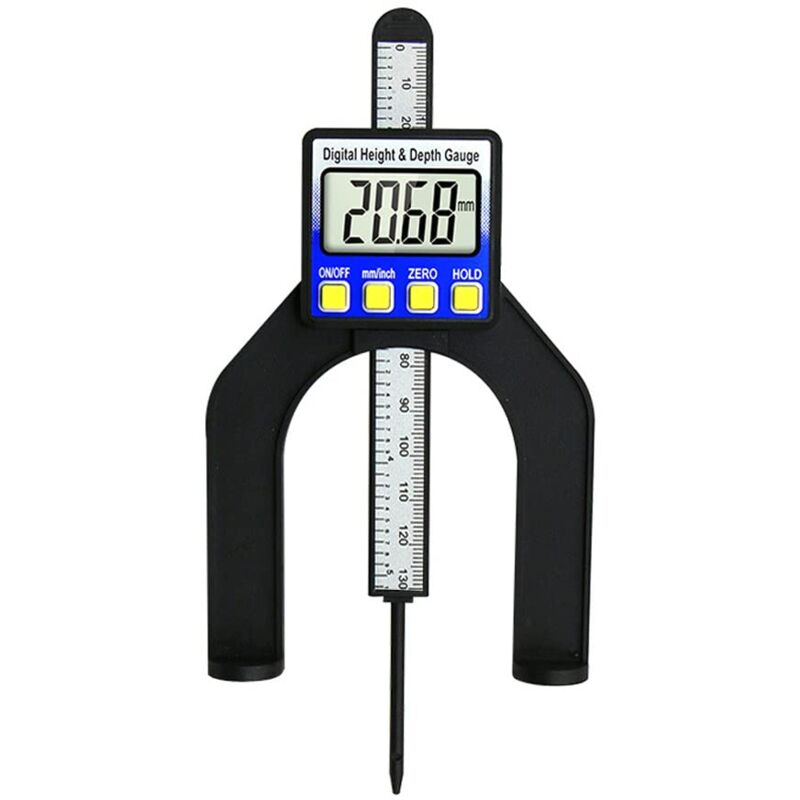 80 mm digitaler Tiefenmesser, Höhenmesser, LCD-Display, Messlineal für Tischkreissäge, Dickenmesser