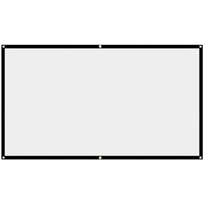 80-Zoll-HD-Projektionsleinwand (16:9), tragbar, dick und robust, faltbar, für Heimkino im Freien, Weiß