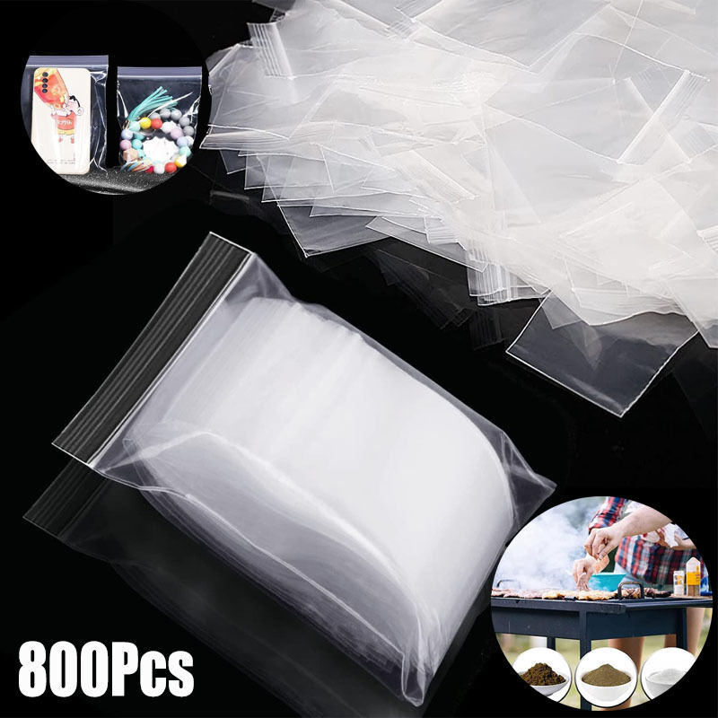 800 Druckverschlußbeutel pro Verpackung. Kein Druckverschlussbeutel Kleine Beutel mit Reißverschluss, Große Beutel. Plastiktüten. Verschließbare,