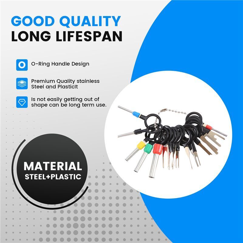 82 STÜCKE Terminal Extraktor Entfernung Werkzeug Kit Depinning SchlüSsel Werkzeug Set für Kfz Haushalt GeräTe, Draht Verbinder Werkzeug mit Tasche