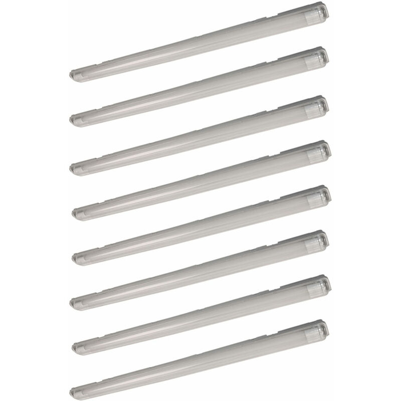 8er Set led Wannen Röhren Lampen Feucht Raum Industrie Hallen Decken Leuchten