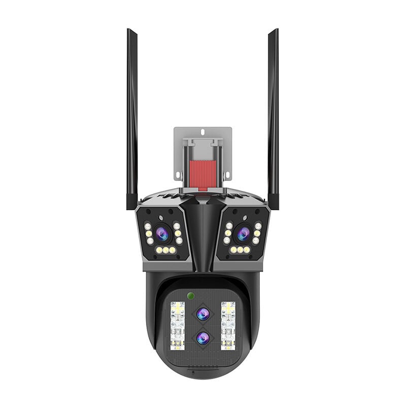 8K 16MP-Überwachungskamera, WLAN-Kamera, 4 Objektive, 3 Bildschirme, ptz, 10-facher Zoom, Zweiwege-Audio, Farbnachtsicht für cctv im Außenbereich,