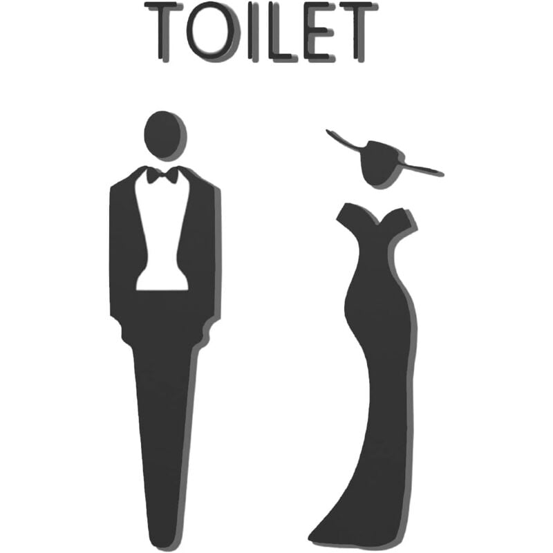 WC-Schild, WC-Schild, Damen- und Herren-Türschild, Herren- und Damen-WC-Symbole, WC-Schild, für Herren und Damen, WC-Schild Tür, WC-Schild,