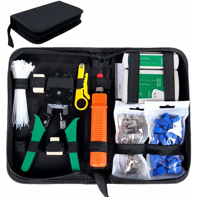 9-in-1 professioneller Netzwerktester, Netzwerkkabel, Computer-Reparatur-Werkzeug-Sets, Netzwartung, LAN-Tester, Netzwerk-Werkzeug-Set, geeignet für