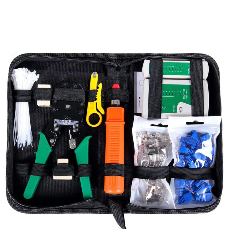 9-in-1 professioneller Netzwerktester, Netzwerkkabel, Computer-Reparatur-Werkzeugsätze, Netzwartung, LAN-Tester, Netzwerk-Werkzeug-Set, geeignet für