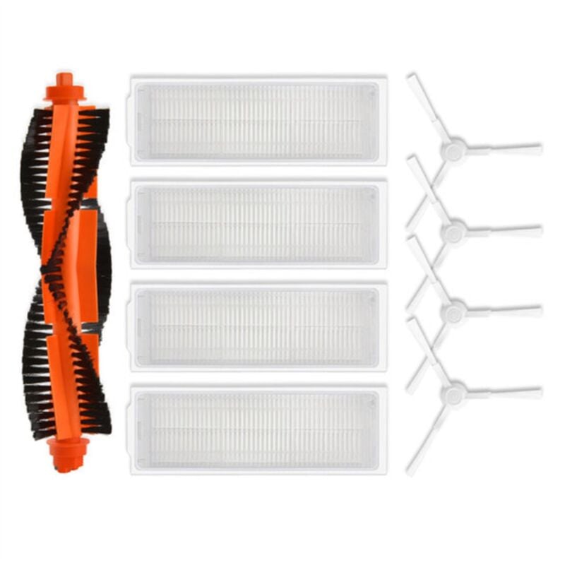 9-teilige Ersatzteile für Xiaomi Roboterstaubsauger S10 Xiaomi Roboterstaubsauger S12 B106GL Wichtigsten Seitenbürste Hepa-Filter