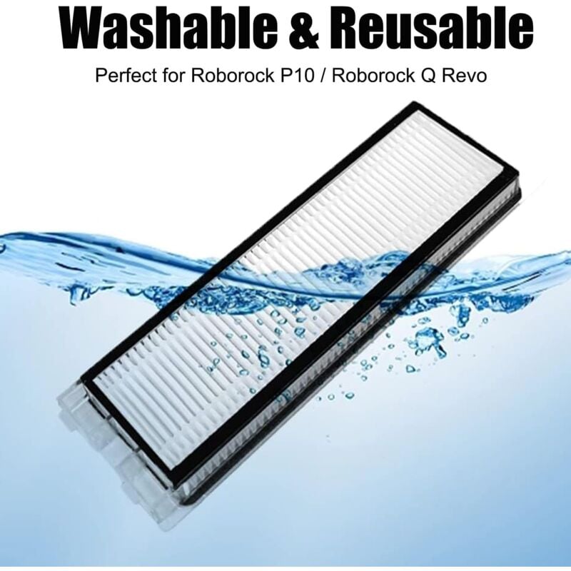 9-teiliges Ersatzzubehör für Roborock q Revo/Roborock P10 Roboterstaubsauger, einschließlich 1 Hauptbürste, 2 Wischtücher, 2 Staubbeutel, 2 Filter, 2