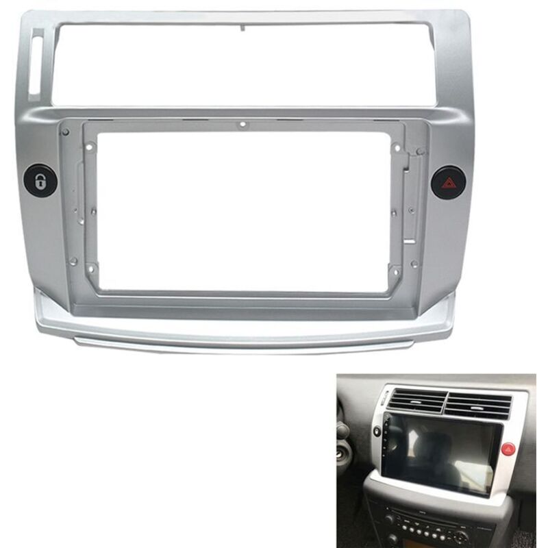 9-Zoll-Autoradio-Blende, DVD-Panel, Dash-Kit, Installationsadapter, Konsolenrahmen für C4 C-Triomphe C-Quatre 04-14